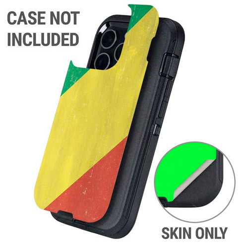 Republic of the Congo Flag Distressed Otterbox Defender iPhone Skin
